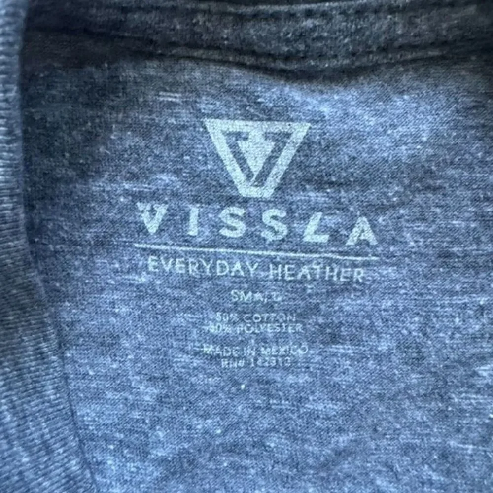 Vissla S grey heather short sleeve tee shirt